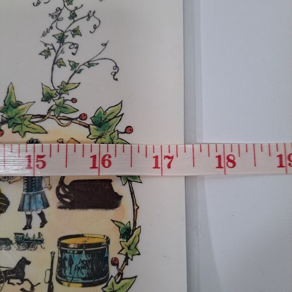 Vintage 4 Plastic Laminate Double Side Placemats Santa Christmas Holiday 1994 US - Picture 5 of 6